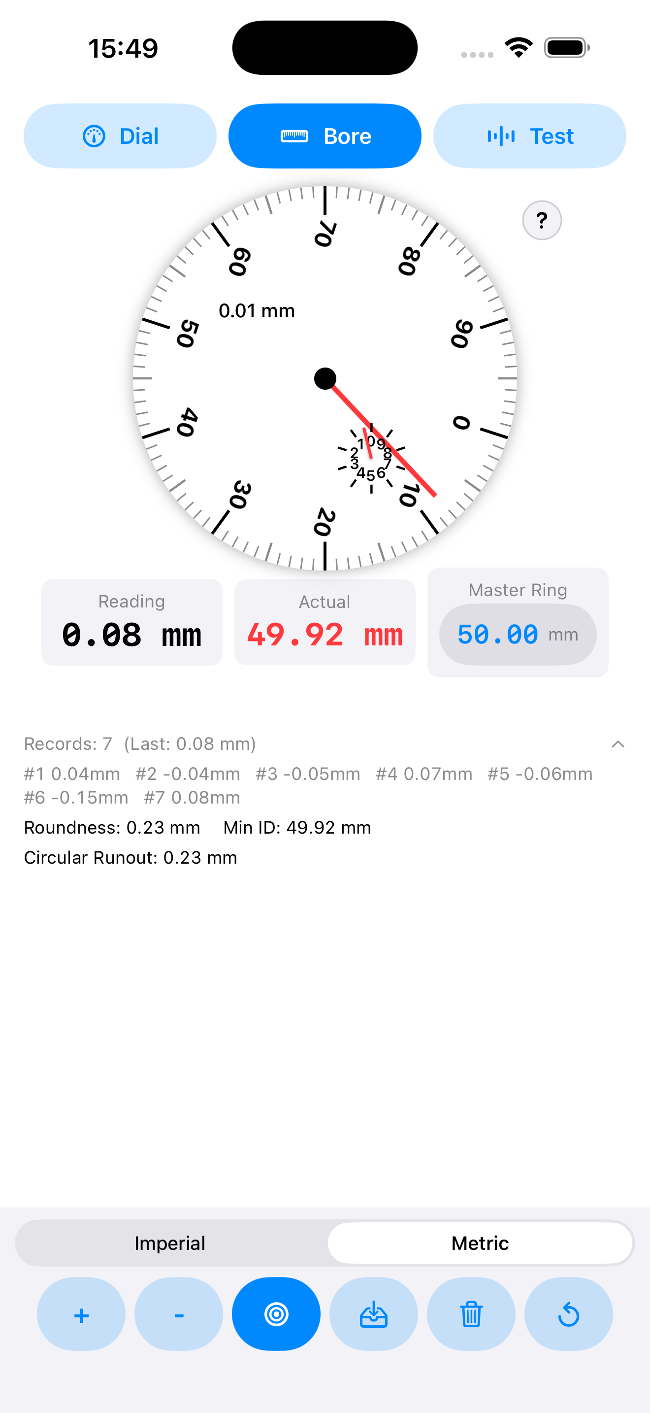 Statistics screenshot